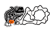 T-Rex Halloween Sticker by Autumn Oaks