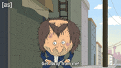 Scared Get Away GIF by Adult Swim