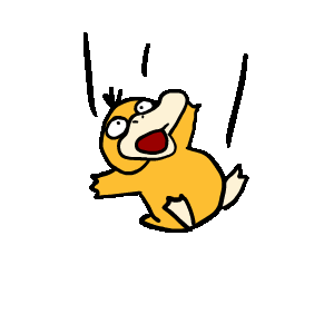 conditionok giphyupload fall scream psyduck Sticker