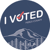 Mt Rainier Sticker Sticker by Pierce County Auditor