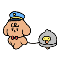 banggri_official happy dog catch got it Sticker