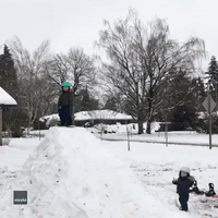 Three-Year-Old Shreds Down Homemade Slope