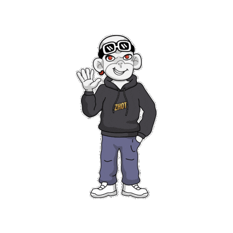 Red Eyes Hello Sticker by Zhot