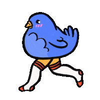 carladrawz running bird surreal thicc Sticker