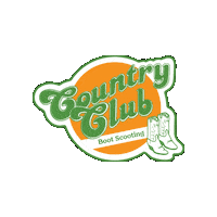 CountryClubBootScooting line dancing country club hoedown boot scooting Sticker