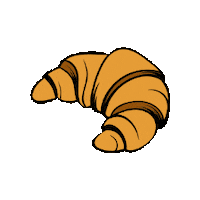 Croissant Sticker by Bakkerij De Krakeling