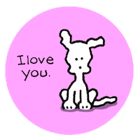 I Love You Sticker by Chippy the Dog