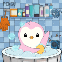 Pink Skincare GIF by Pudgy Penguins