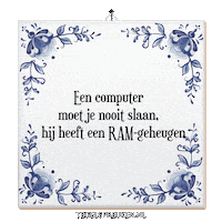 Computer Humor Sticker by Tegelspreuken.nl