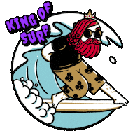 Dariogenuardi_illustrations summer vibes ocean king Sticker