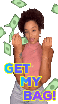 leahmarville money beautiful cash bag Sticker