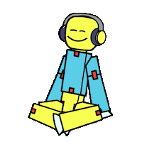 Vibing Favorite Song Sticker by Stikbot