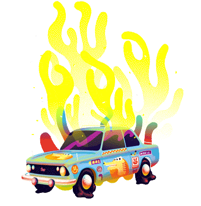 on fire Sticker by emiliospocket