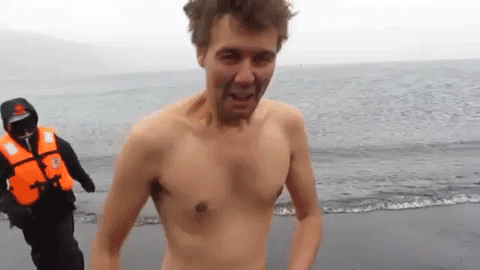 cold water swimming GIF