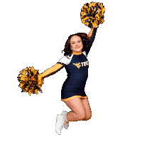 Cheer Cheerleader Sticker by WVU Tech Golden Bears
