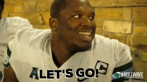 football cheering GIF by GreenWave