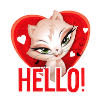 Cat Hello Sticker by Pionir Subotica