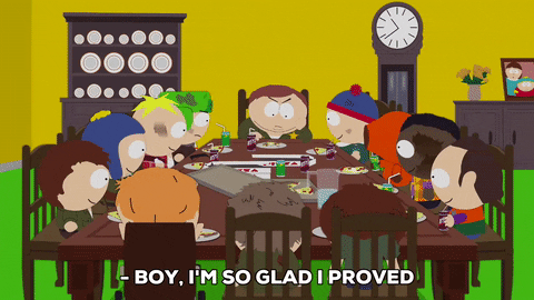 eric cartman dinner GIF by South Park 