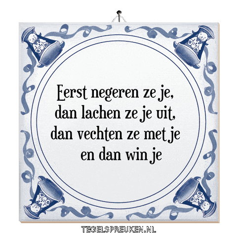 Wijsheid Trots Sticker by Tegelspreuken.nl