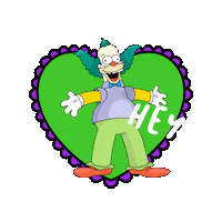 Krusty The Clown Hello Sticker