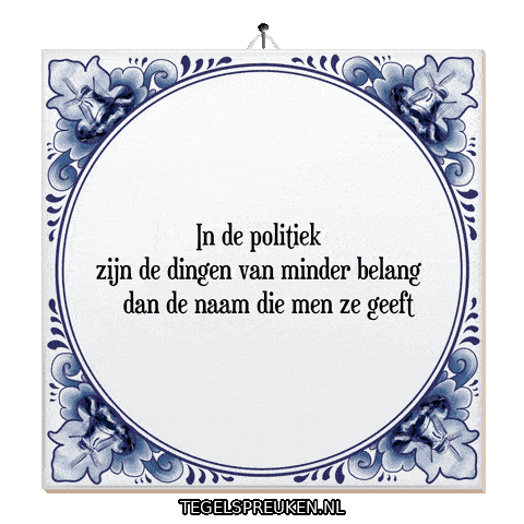 Argument Politiek Sticker by Tegelspreuken.nl