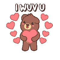 I Love You Hug Sticker by BEARISH