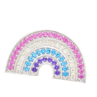 Rainbow Silver Sticker by Rosie Fortescue