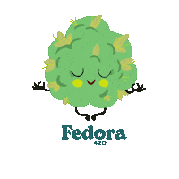Fedora420cbd 420 cbd grass fedora420 Sticker