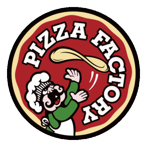PizzaFactoryInc logo pizza we em Sticker