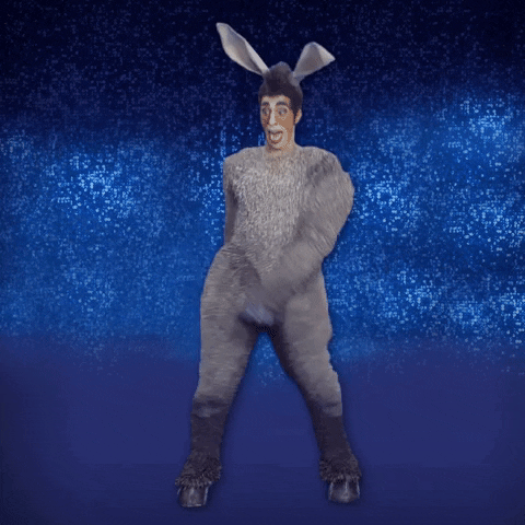 ShrekMusicalAU giphyupload swing shrek shuffle GIF