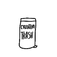creative__trash simple branding garbage trashart Sticker