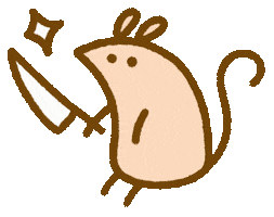 gyerekzsur spooky knife rat dangerous Sticker