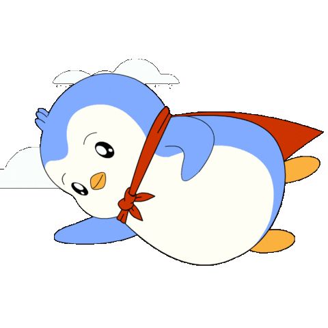 Flying On My Way Sticker by Pudgy Penguins