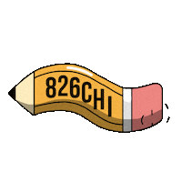 826CHI writing pencil 826chi Sticker