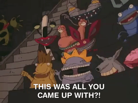 nickrewind giphydvr nicksplat aaahh real monster giphyarm001 GIF