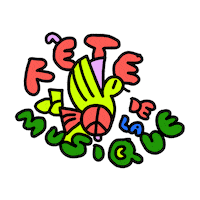 FetedelaMusiqueDeutschland love music peace respect Sticker