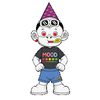 Mood White Monkey Sticker by Zhot