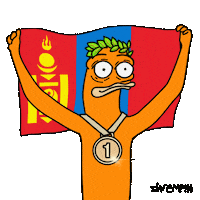 Gold Medal Flag Sticker by shremps