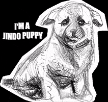 Joy8 dog puppy sketch artistic GIF