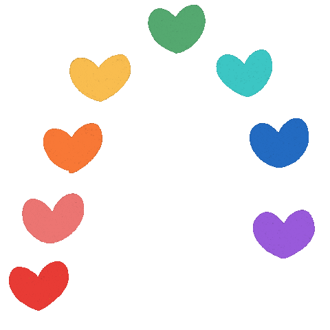 Kakikichan giphyupload love heart rainbow Sticker