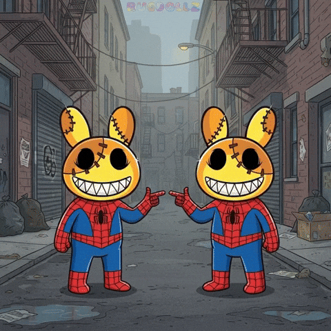 RugDollz spiderman double spiderverse peterparker GIF