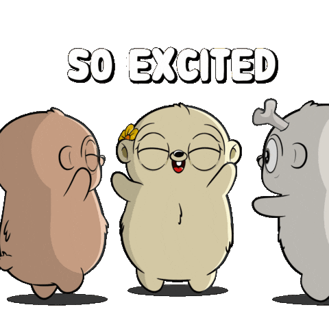 Happy So Excited Sticker by Fugz Official