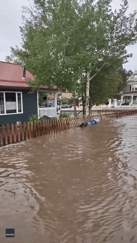 Floodwater Gushes Through South Montana City Near Yellowstone