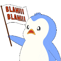 Penguin Protesting Sticker by Pudgy Penguins