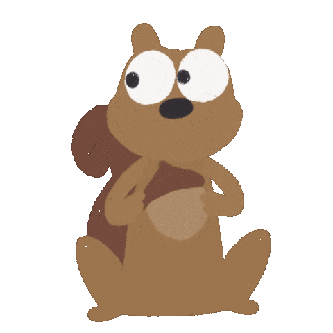 stopmotreats giphyupload fall squirrel squirrels Sticker