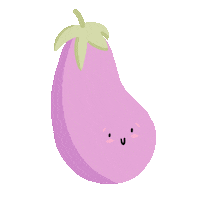 Happy Eggplant Sticker