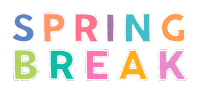 Spring Break Beach Sticker