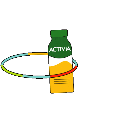 hula jugar Sticker by Activia