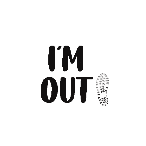 Skushdesigns out boring leaving im out Sticker