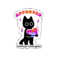 Lna_design cat cute cat project approved Sticker